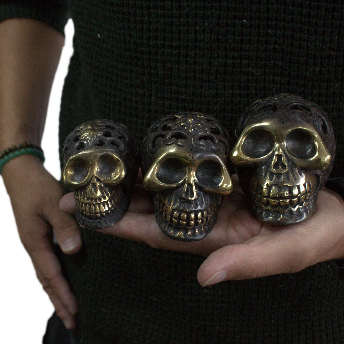 Vintage Brass Skull - Small Fengshui Objects