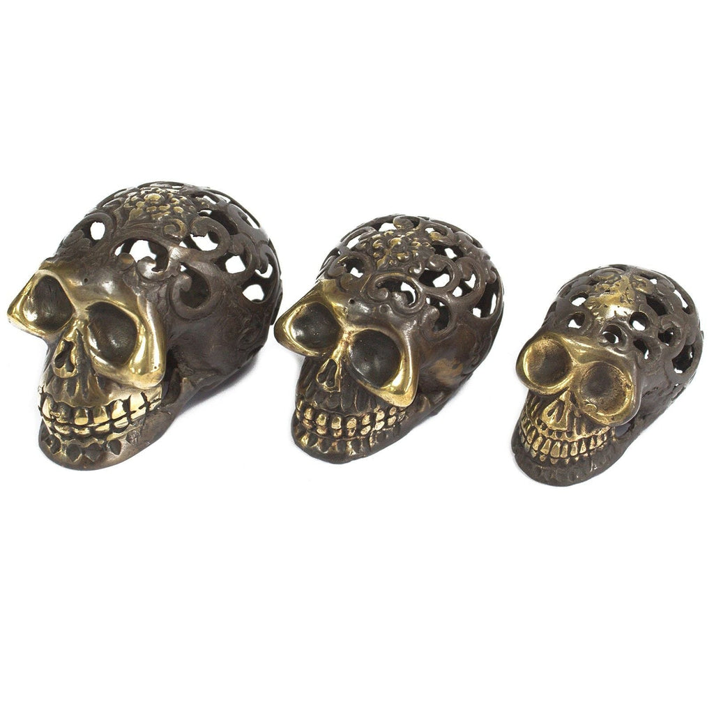 Vintage Brass Skull - Small Fengshui Objects
