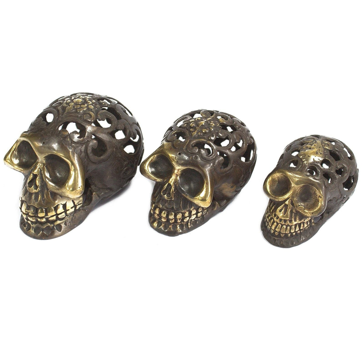 Vintage Brass Skull - Small Fengshui Objects