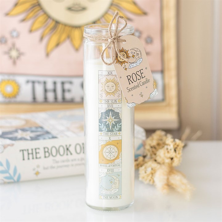 Vintage Tarot Rose Tube Candle - Candle