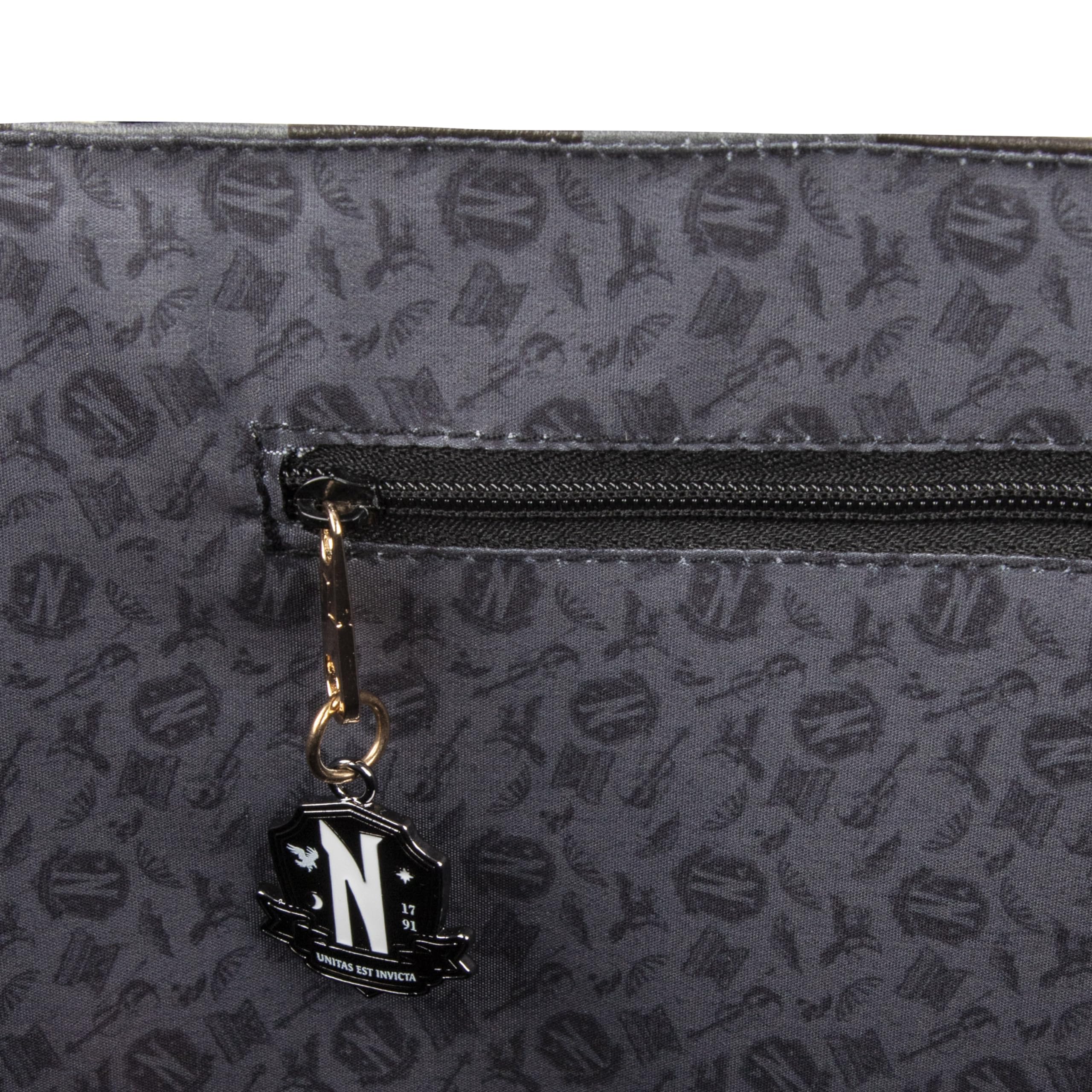 Wednesday Nevermore Academy Black Shopping Bag