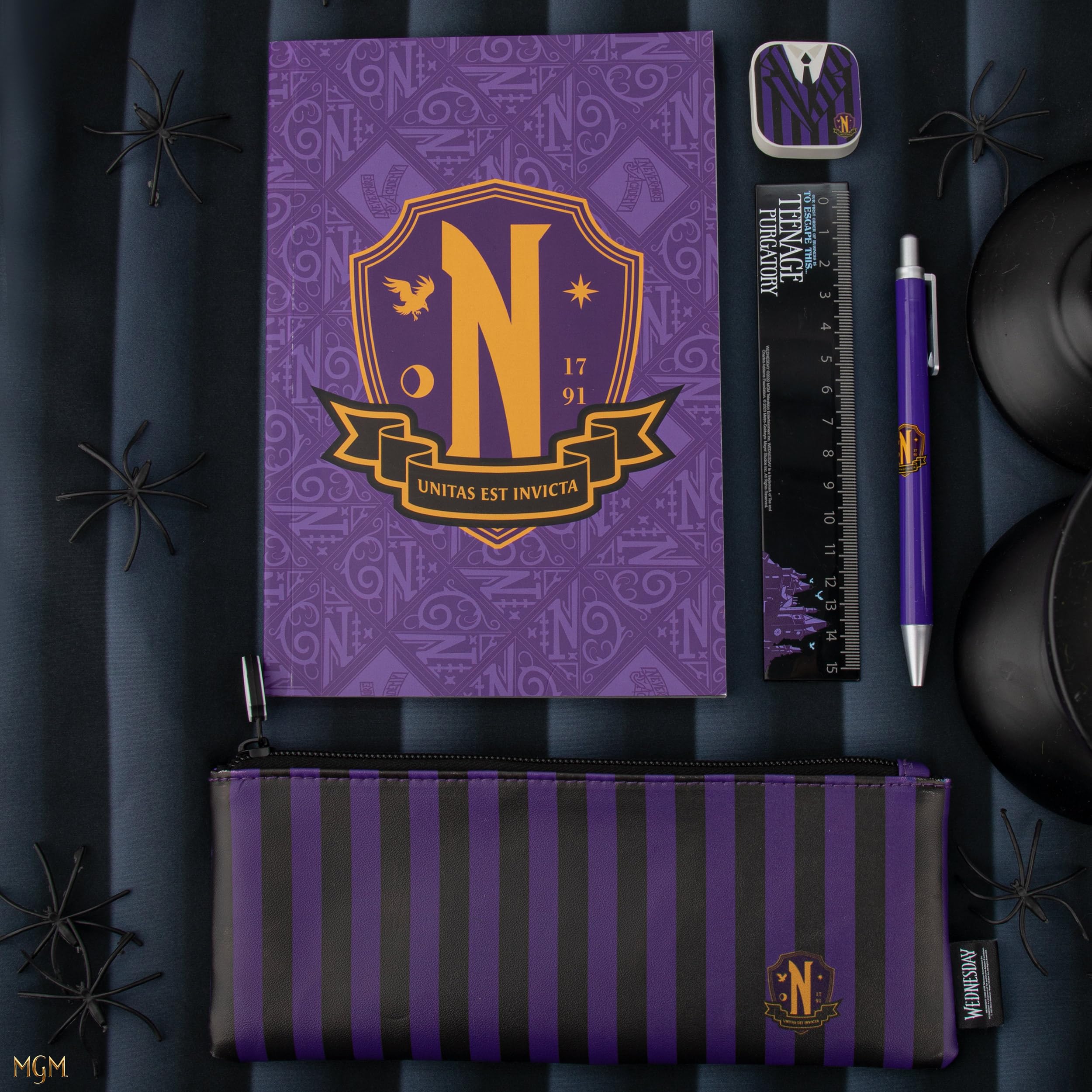 Wednesday Nevermore Academy Stationery Set