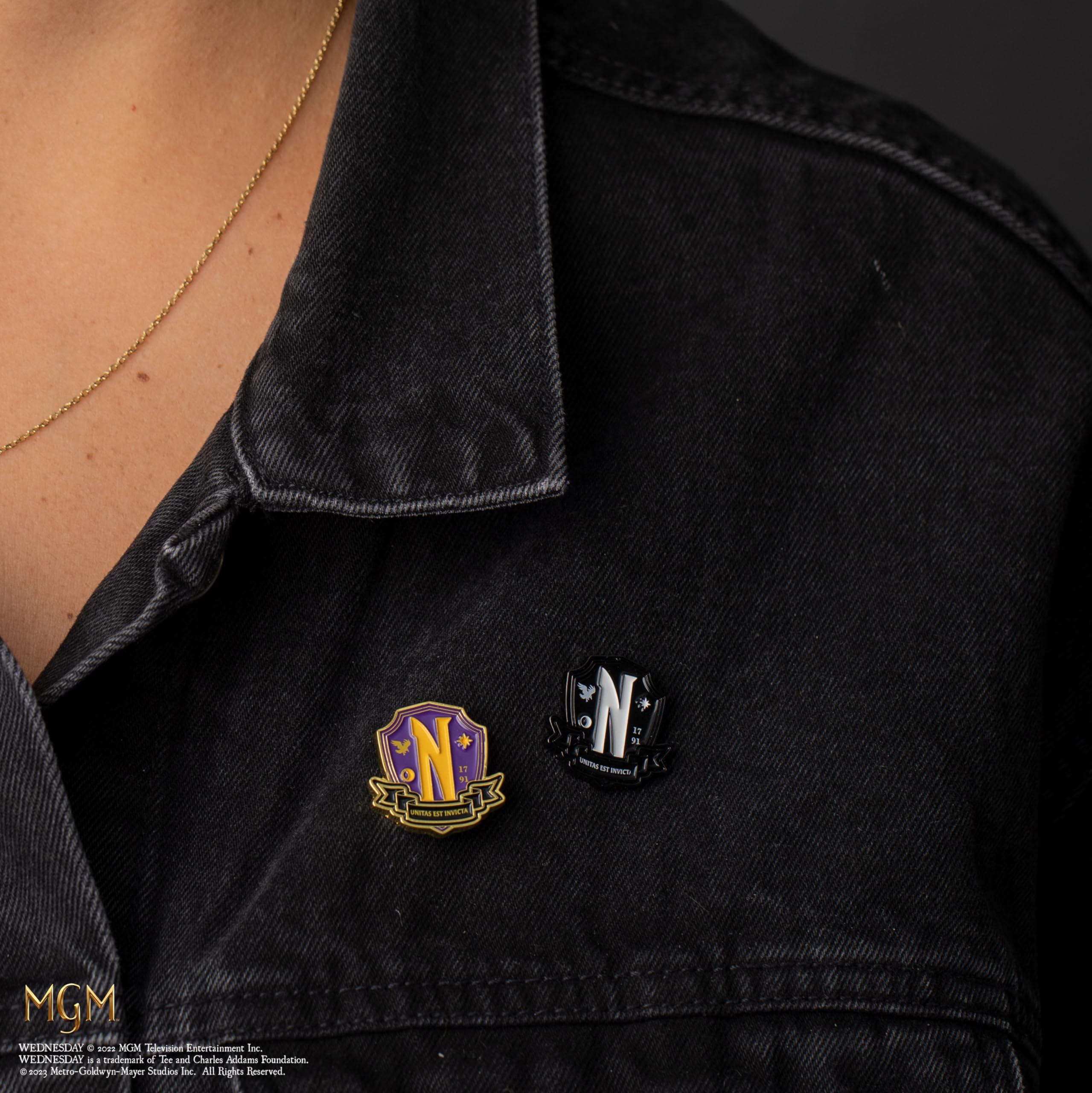 Wednesday Set Of 2 Pin Badge-Nevermore Academy