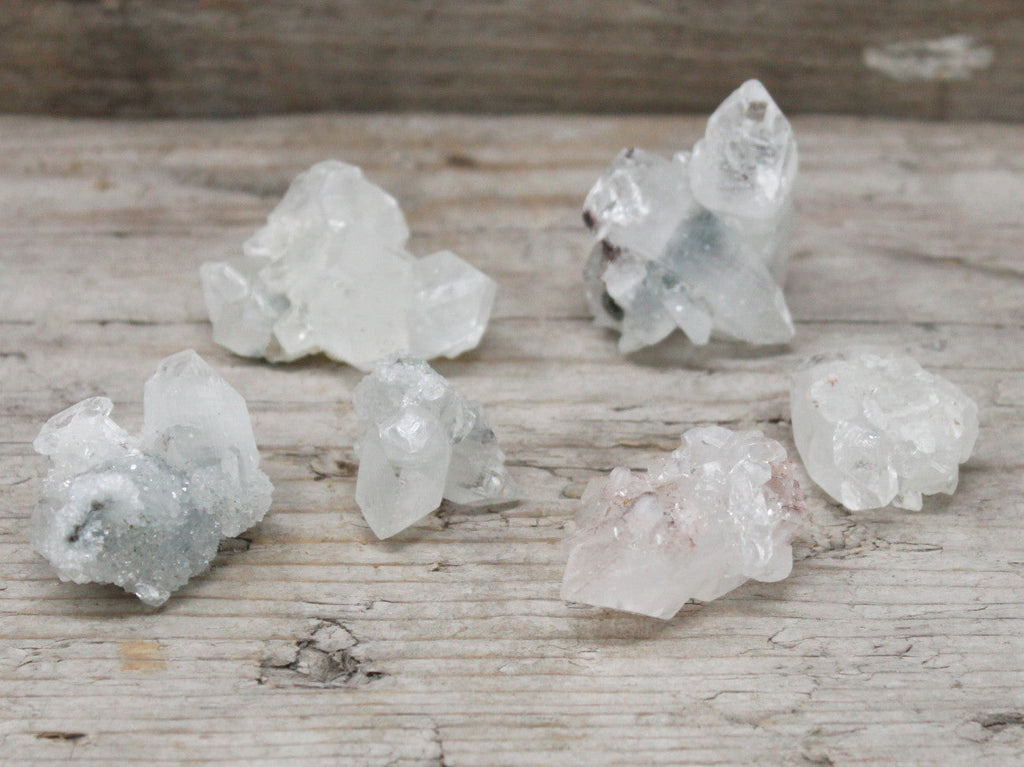 White Appophyllite Clusters 20-30mm From Witch, Please!