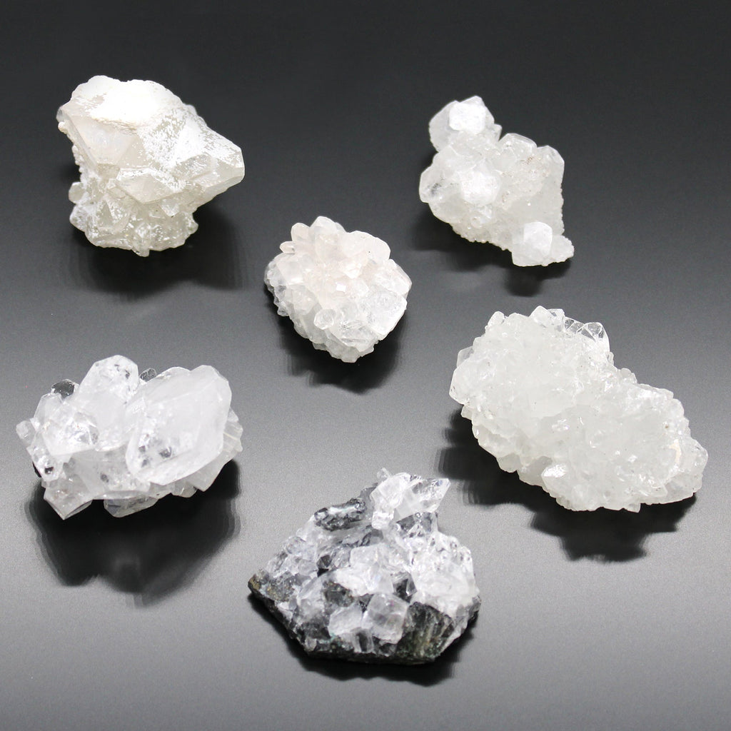 White Appophyllite Clusters 20-30mm From Witch, Please!