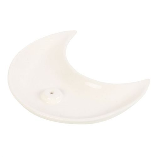 White Crescent Moon Incense Stick Holder at Witch, Please!.