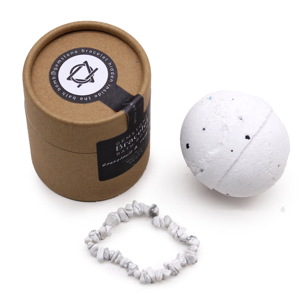 White Jasper Gem Bracelet Bath Bomb From Witch, Please!