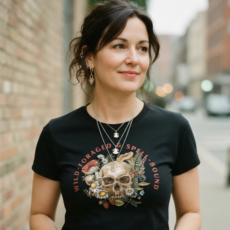 Wild-Foraged and Spell-Bound Women’s Graphic T-Shirt - Premium Cotton