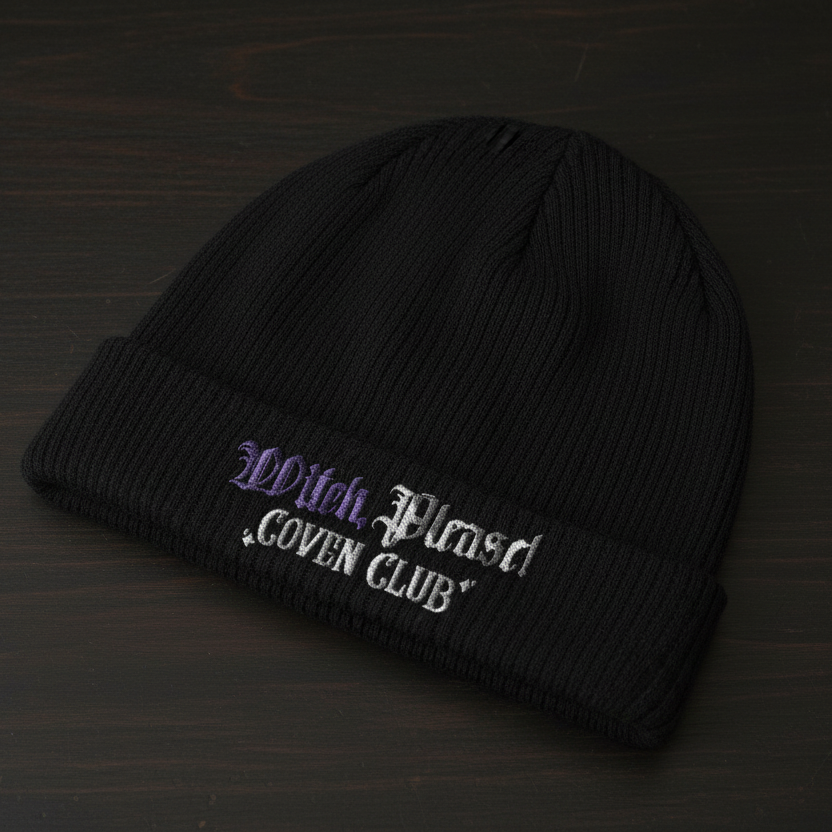 Witch Please! Coven Club Exclusive Beanie - Organic Cotton Comfortable Fit Print Material