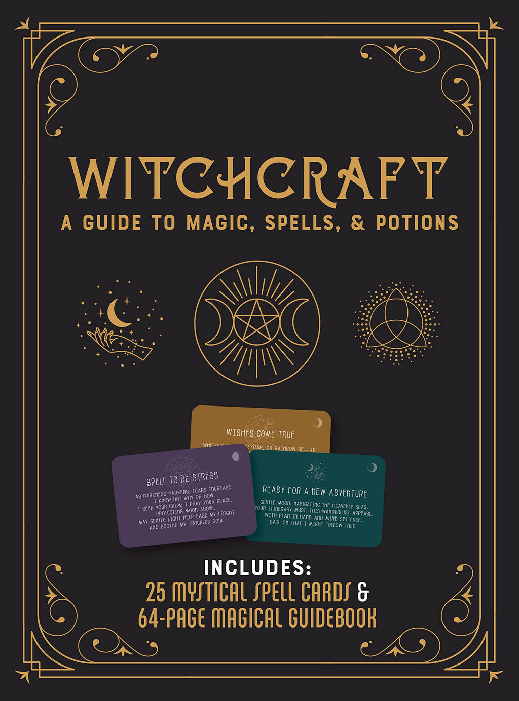 Witchcraft Kit: A Guide to Magic Spells and Potions - Includes: 25 Mystical Spell Cards 64-page Magical Guidebook Book