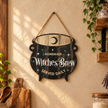 Witches Brew Cauldron MDF Hanging Sign