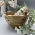 Wooden Smudge and Ritual Offerings Bowl - Four Elements - 11x7cm From Witch, Please!