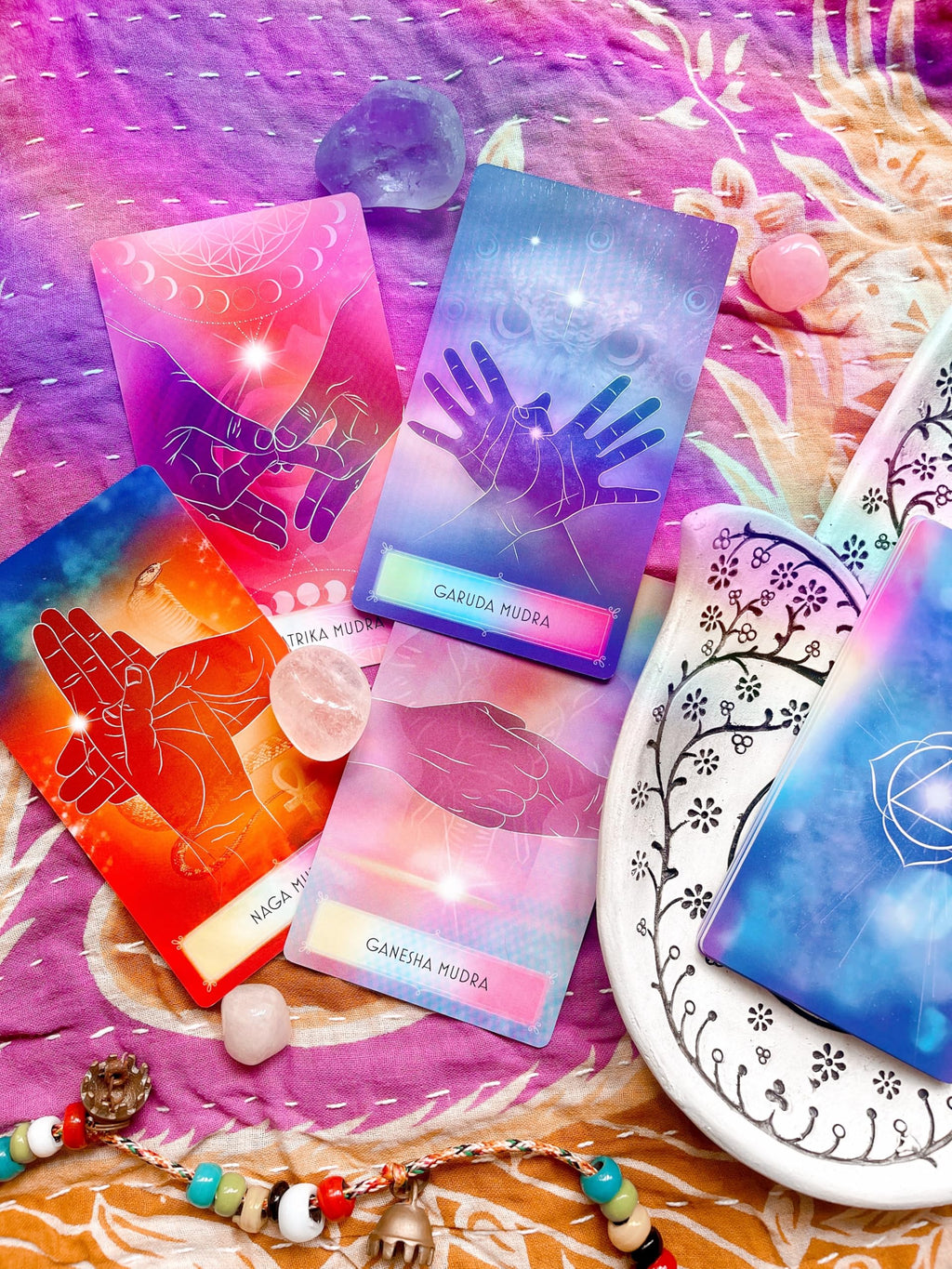 Yoga Mudra Oracle Book and Card Deck : Includes 44 cards and a 128-page book - Sold by Witch, Please!
