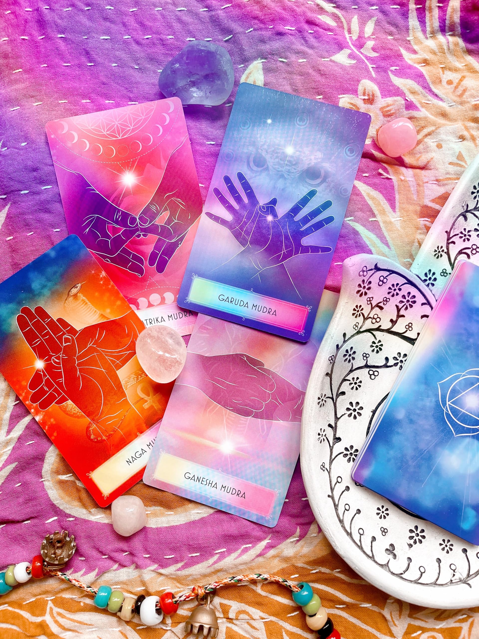 Yoga Mudra Oracle Book and Card Deck : Includes 44 cards and a 128-page book - Sold by Witch, Please!