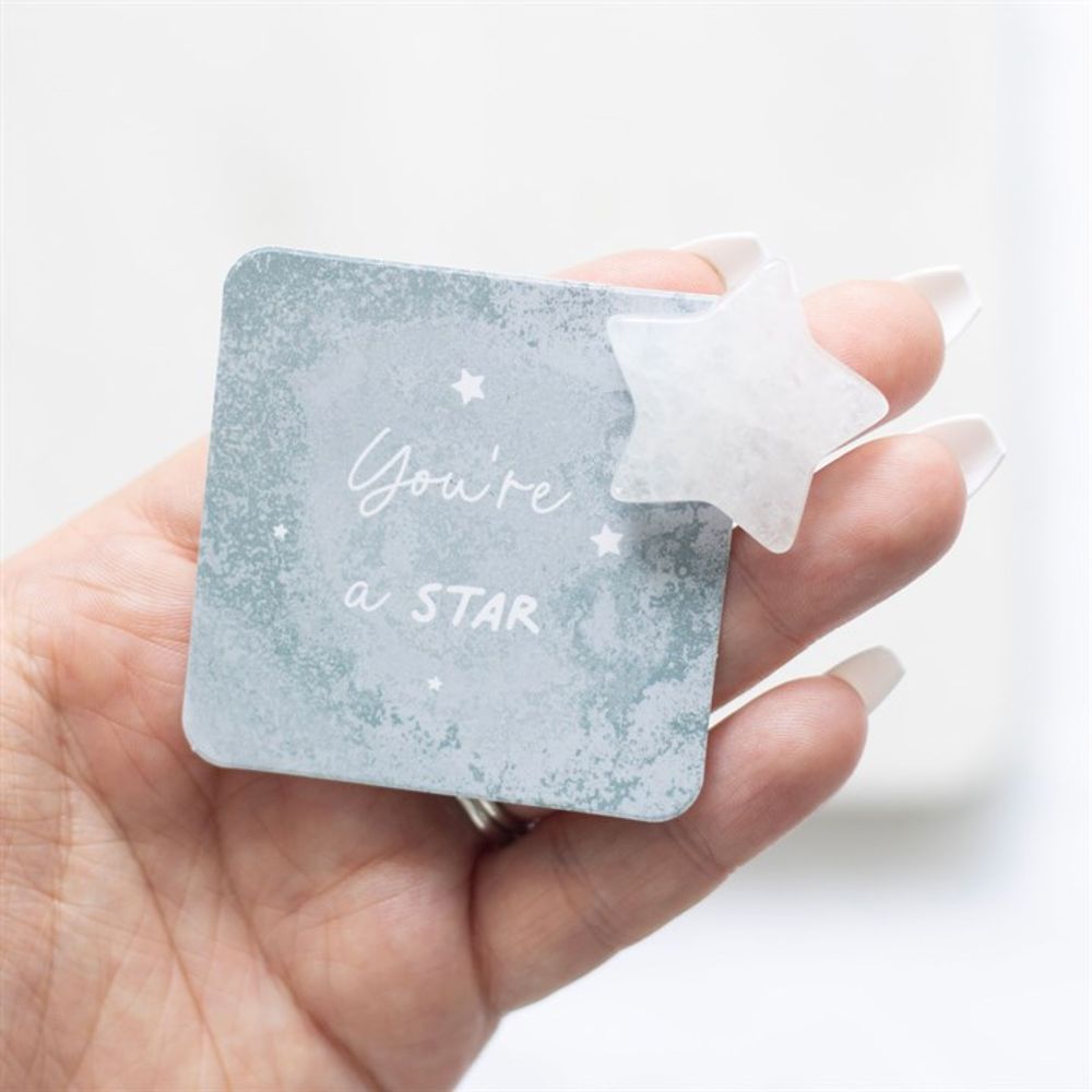 You're a Star Lucky Clear Quartz Crystal Star in a Bag From Witch, Please!