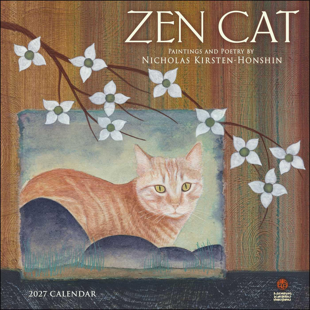 Zen Cat 2027 Wall Calendar : Meditational Art and Poetry